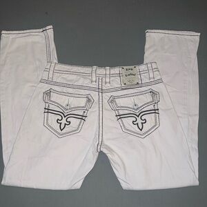 Rock Revival White Jeans - DAN - Straight